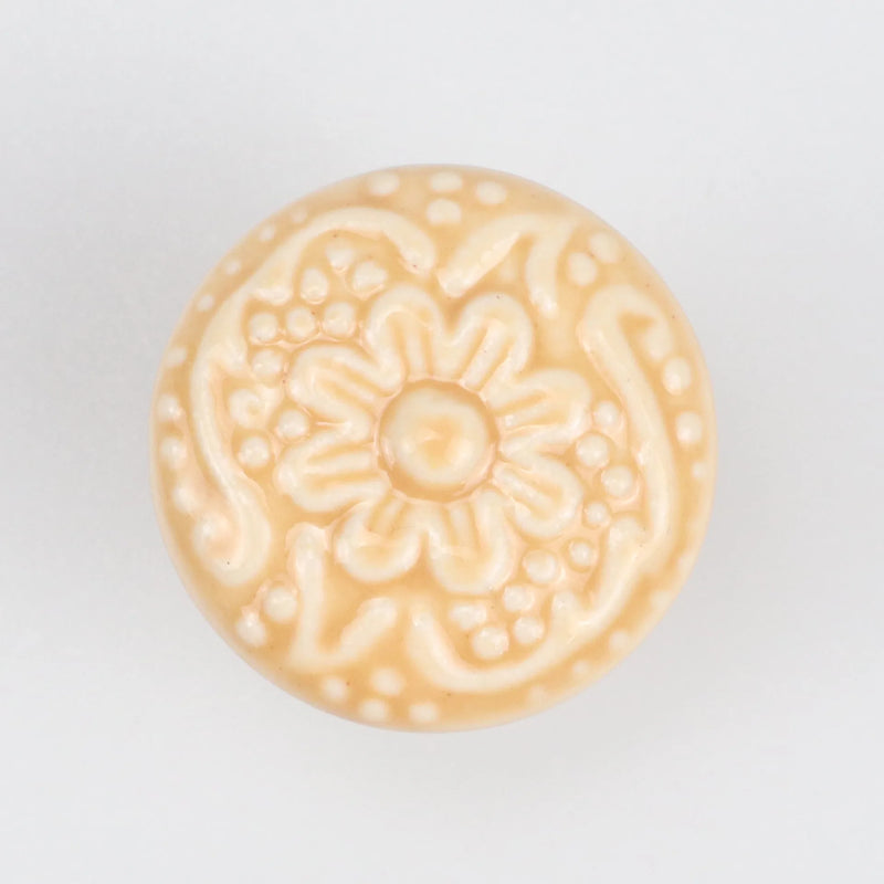 Colorful Floral Ceramic Handle Cabinet Door Solid Wood Furniture Wardrobe Handle Single-hole Drawer Hardware