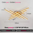 Black chandelier square bedroom lamps living room lamp led ceiling lamp Nordic minimalist creative led ceiling lamp strip lights