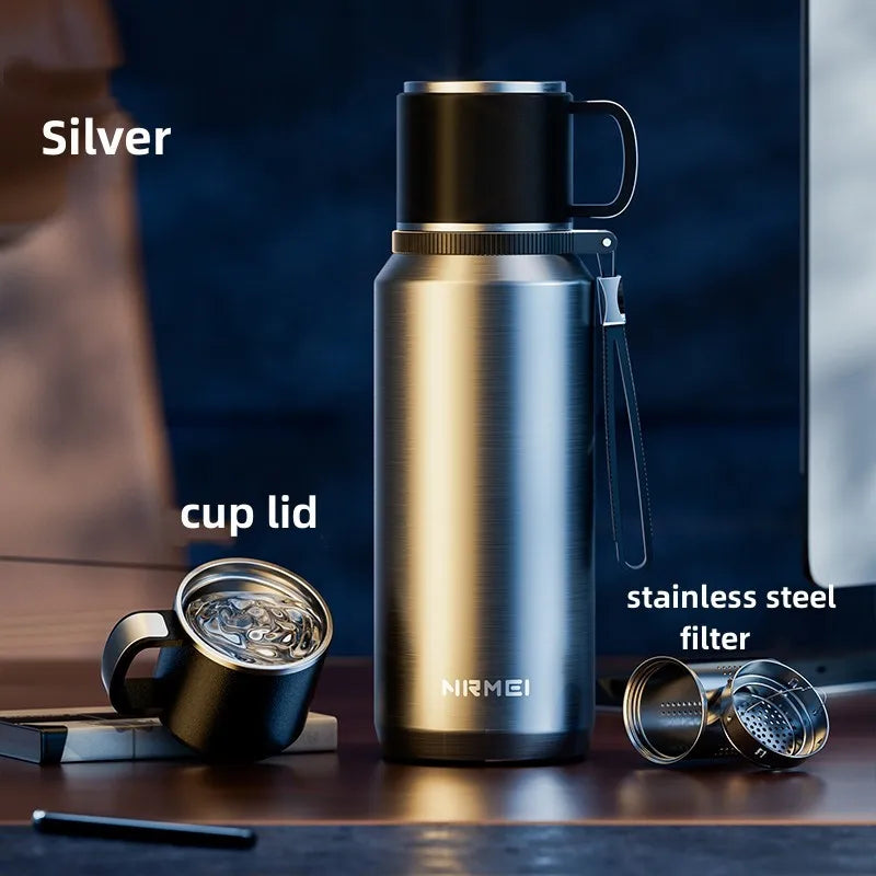 Double Wall Vacuum Flasks Stainless Steel Thermos Bottle for Tea and Coffee Large Capacity Insulated Water Bottle Thermos Cup
