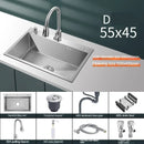 Stainless Steel Chinese Kitchen Sinks for Kitchen Sink Thickened Brushed Process Simple and Creative Kitchen Sink for Restaurant