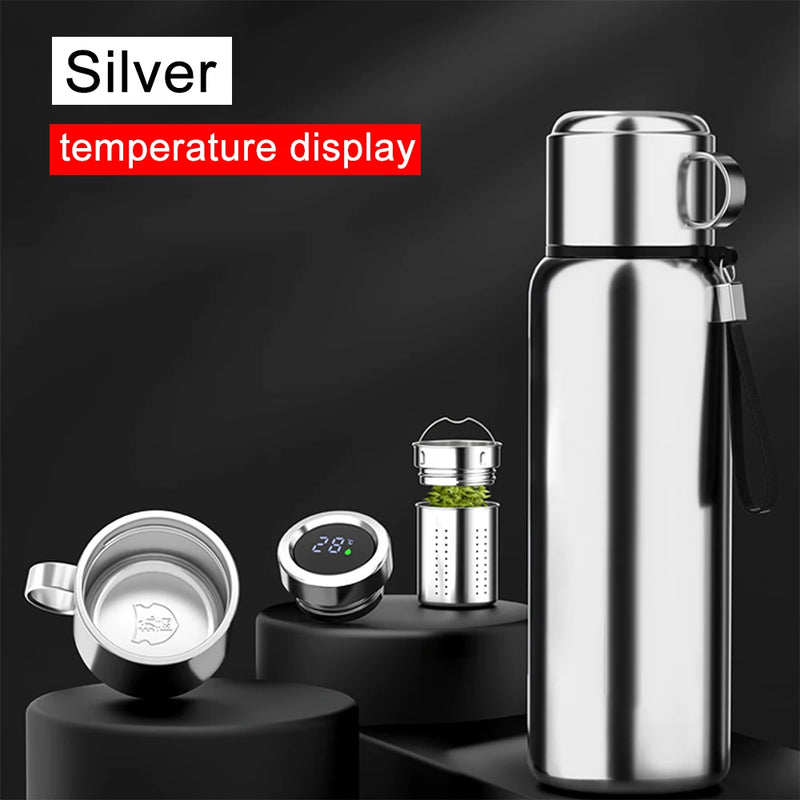 600-1500ml 316 Stainless Steel Thermos Bottle LED Temperature Display  Thermal Mug Vacuum Flask Water Bottle For Outdoor Camping