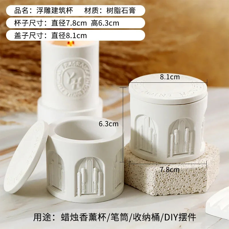 Norway Swedish Aromatherapy Candle Holder Wholesale Resin Ceramic Cup Fragrance Handmade DIY Home Decoration Ornament Wedding