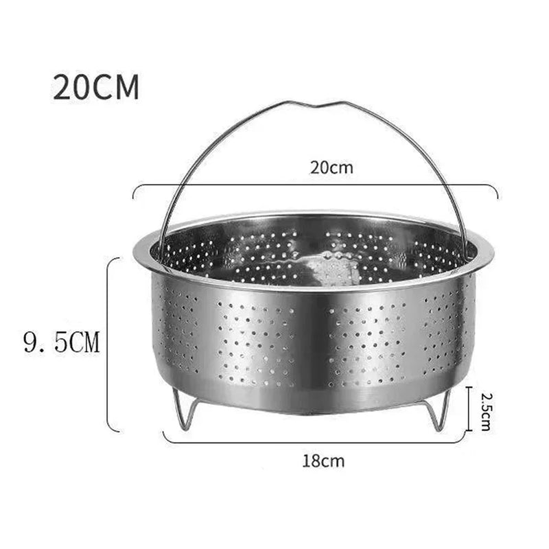 Steamer Insert Steamer Pot 304 Stainless Steel Basket Rice Steamer Pressure Cooker With Steaming Foot Easy To Pick Up