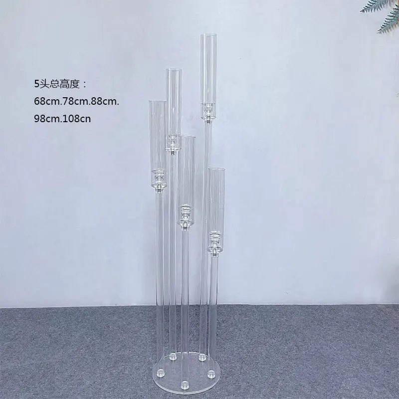 2pcs 4pcs 10pcs Wedding Decoration Centerpiece Candelabra Clear Candle Holder Acrylic Candlesticks for Weddings Event Party