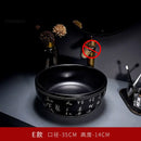 European Retro Bathroom Sinks Ceramic Home Bathroom Washbasins Countertop Basin Small Size Washing Sink Round Single Wash Basin