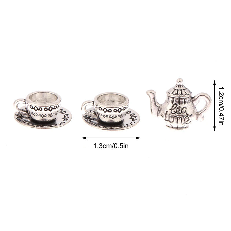 3/5/6pcs 1/12 Dollhouse Miniature Accessories Ceramics Tea Set Model Kitchen Tableware