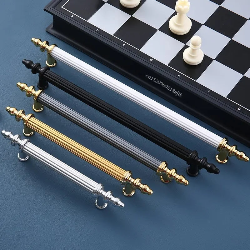 Modern Light Luxury European Wardrobe Cabinet Door Handle Drawer Shoe Cabinet Furniture Hardware Circular Tube Handle