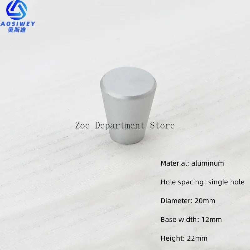 Space Aluminum Single Hole Handle Modern Wardrobe Drawer Round Knob Silver/black/gold Kitchen Cabinet Furniture Small Handle