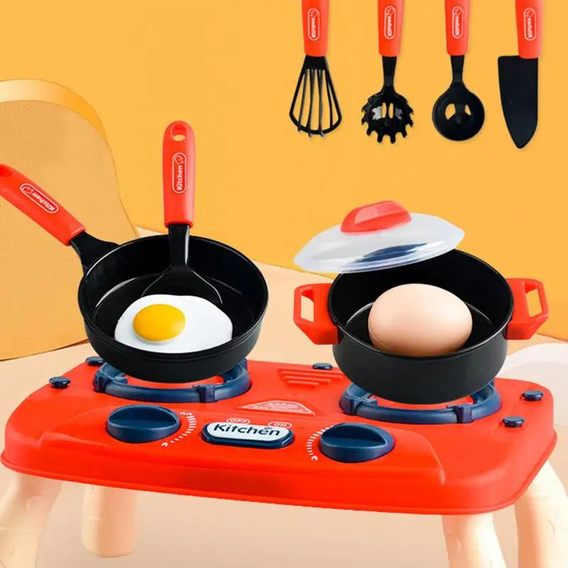 Realistic Pretend Play Cooking Toy For Kids Chef Playset With Mini Cookware Dollhouse Kitchen Accessories For Toddles Girls Boys