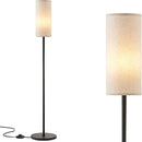 LED Floor Lamp With 3 Color E27 Light Bulb Dimmable Reading Light Linen Lampshade Lamp For Bedroom Living Room Office