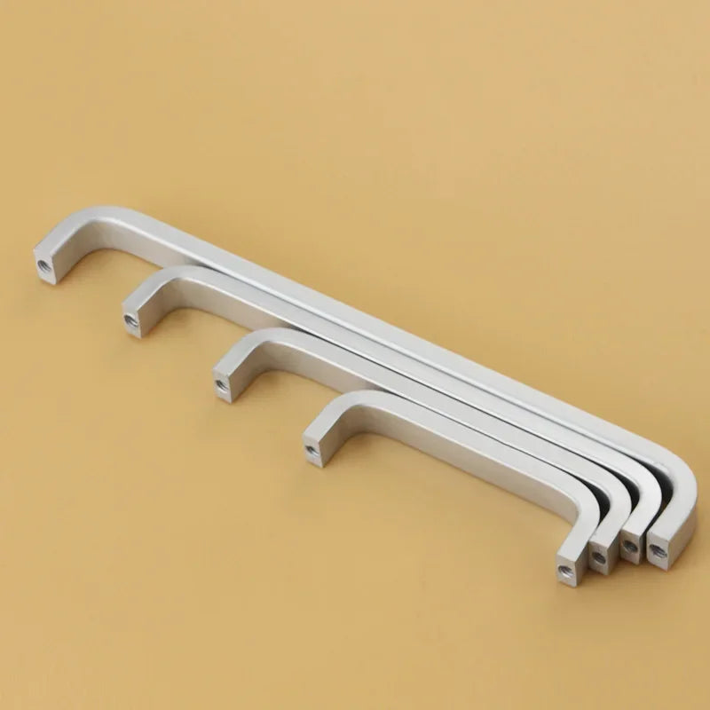 4/6/8/10/12 inches Space Aluminum Handles Kitchen Door Cabinet Straight Handle Pull Knobs Furniture Hardware
