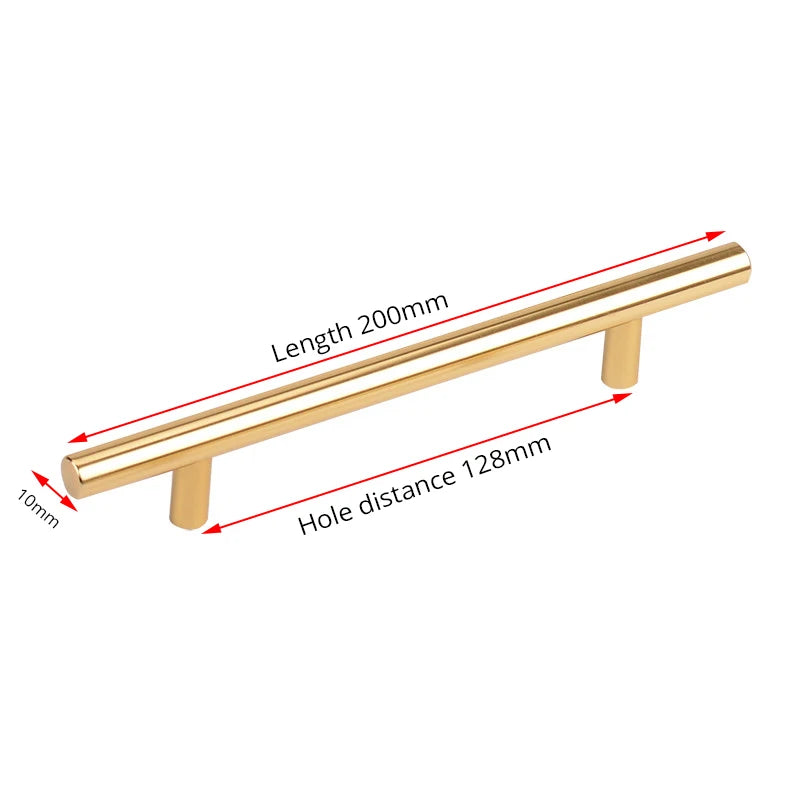 Stainless Steel Straight Cupboard Handles Knobs Brushed Black Gold Kitchen Door Handles Cabinet Pull Furniture Handle