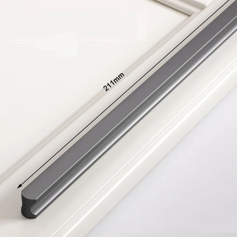 Furniture Drawer Pulls Aluminum Alloy Long Wardrobe Kitchen Cabinet Door Knobs Nordic Shoe Cupboards Cabinet Handles Hardware