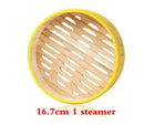 Bamboo wooden Steamer Kitchen Cookware Fish Rice Dim Sum Basket Rice Cooker With Lid food stuffed bun steamer 12” bamboo steamer