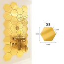 Wholesale Acrylic Hexagon Mirror Wall Stickers Self Adhesive Solid Paster DIY Tile Decals Living Room Art Decoration Ornaments