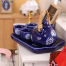 3/5/6pcs 1/12 Dollhouse Miniature Accessories Ceramics Tea Set Model Kitchen Tableware