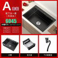 Stainless Steel Kitchen Sinks Black Nano Large Single Tank Countertop Basin Home Kitchen Vegetable Sink 304 Thickened Wash Basin