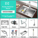 Stainless Steel Kitchen Sink Farmhouse Above Counter Undermounter Single Bowel Wash Basin With Gourmet Faucet Drain Accessories