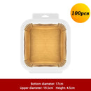 50/100pcs Air Fryer Disposable Paper Liner Non-Stick Mat Steamer Round Square Paper Baking Mats Kitchen Baking AirFryer Tools