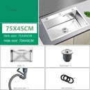 Modern Stainless Steel Kitchen Sinks for Restaurant Thickened Brushed Single-bowl Sink Minimalist Commercial Sinks for Kitchen
