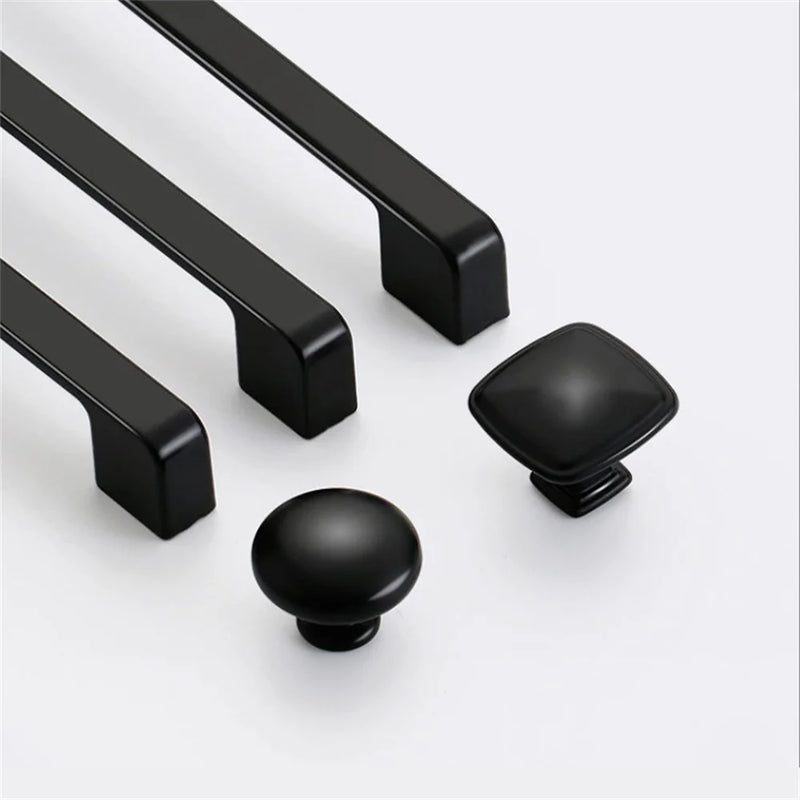 Aluminum Gold Furniture Handle Solid Cabinet Pulls Drawer Knobs Kitchen Door Cupboard Handle Pulls Modern Furniture Hardware