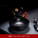 European Retro Bathroom Sinks Ceramic Home Bathroom Washbasins Countertop Basin Small Size Washing Sink Round Single Wash Basin