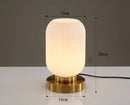 Nordic pumpkin Glass table lamps Study Bedroom Bedside decor desk lamp Modern living room White Blue Amber Smoky gray glass Lumi