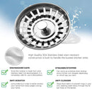 Kitchen Sink Strainer Plug Stainless Steel Thicken for Kitchen Sink, Hole Diameter 78mm Dish Drainers  Mesh Sink Strainer