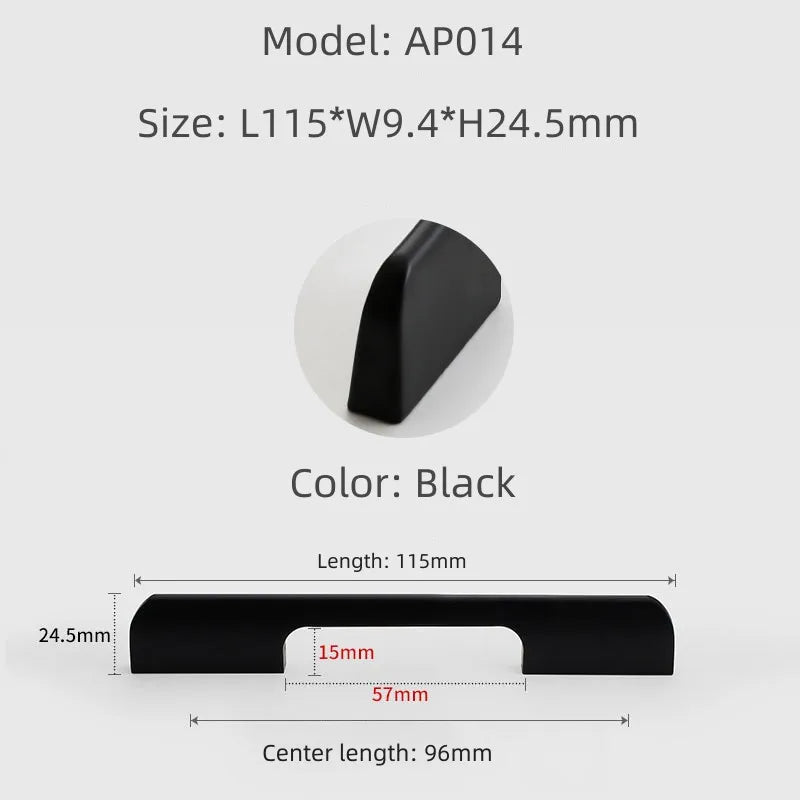 Long Simple Kitchen Cabinet Door Handles Aluminum Alloy Drawer Handle Pulls Wardrobe Cupboard Door Pull Furniture Hardwar Pulls