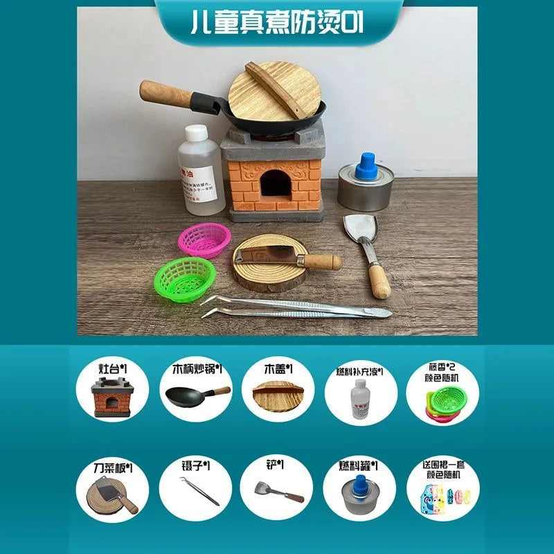 Mini kitchen food toys, real cooking, cooking at home, edible children's toys, kitchen set, simulation toys