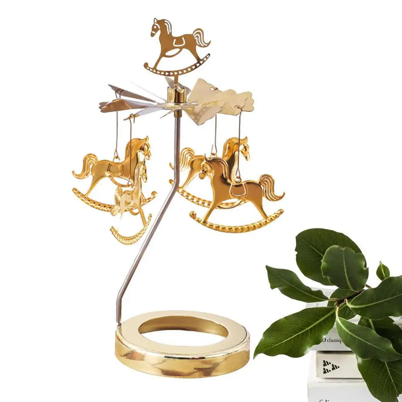 Spinning Candle Holder Thermal Rotating Candlestick Restaurant Wedding Christmas Valentine's Day Thanksgiving Table Decoration