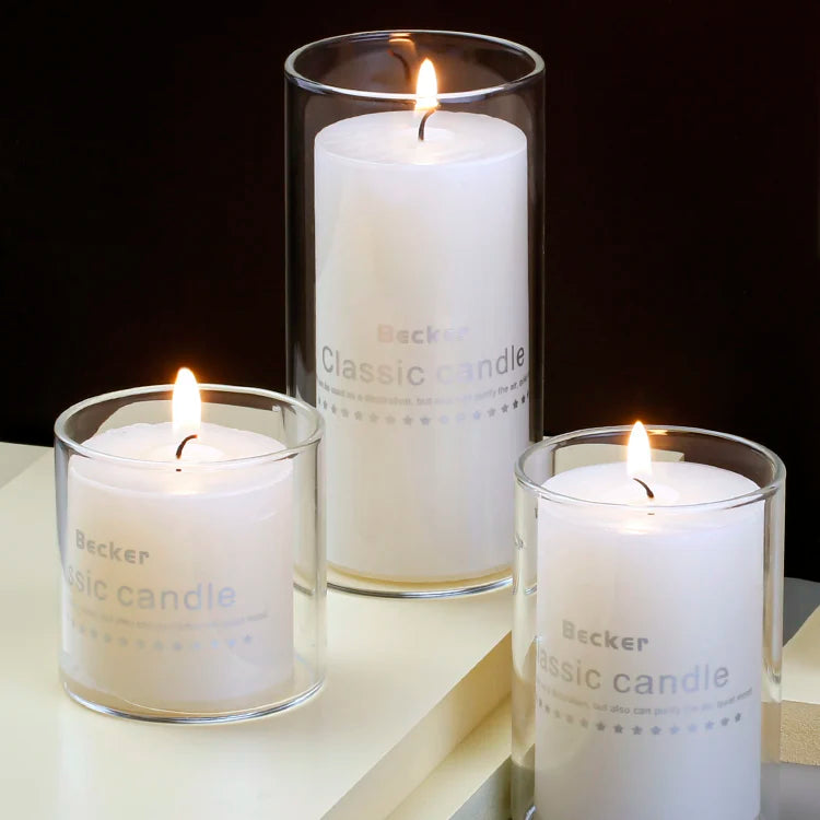 Hurricane Candle Holder For Wedding Centerpieces Pillar Candles Event Home Office Chimney Tube Cover Floating Candle Vases