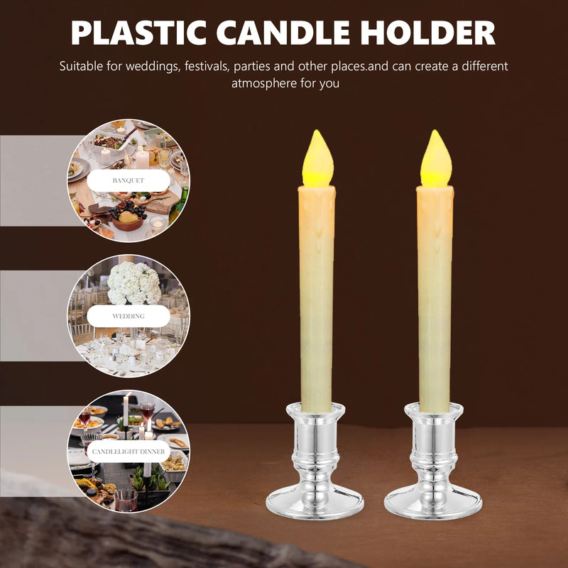 20Pcs Candlestick Candle Base Holder Wedding Table Decoration Party Living Room Home Decor Modern Traditional Dinner Candlestick