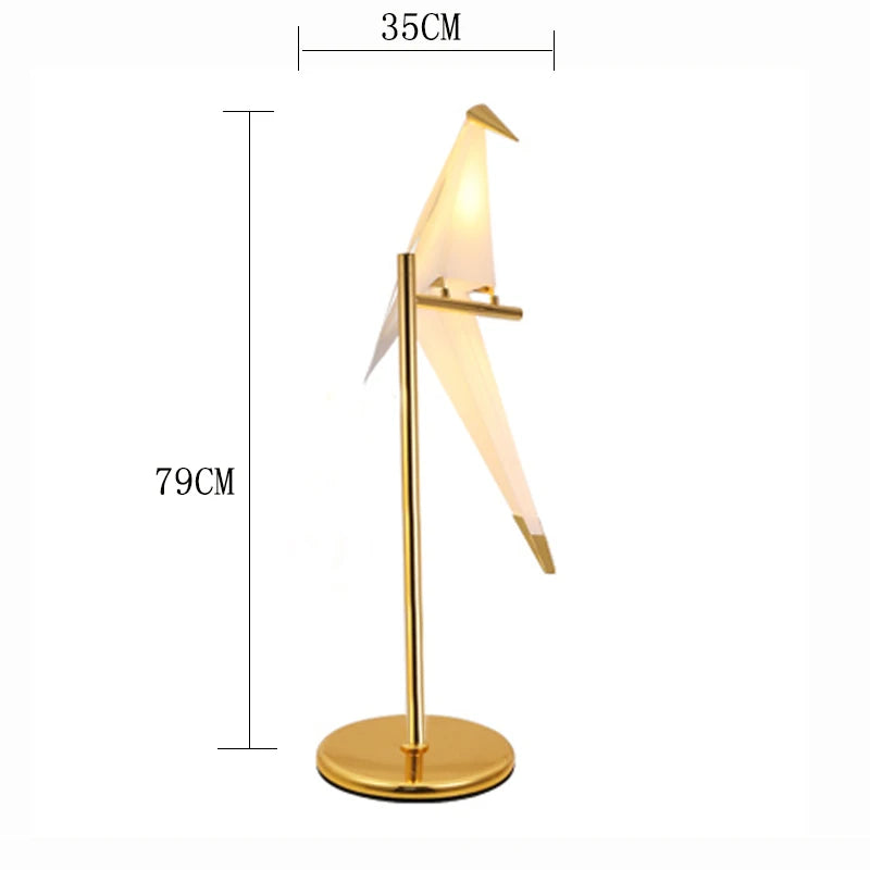 Perch Light Floor Lamp Led Designer gold Origami Bird Standing Lamps for Living Room creative Art Deco safaside corner Lamp