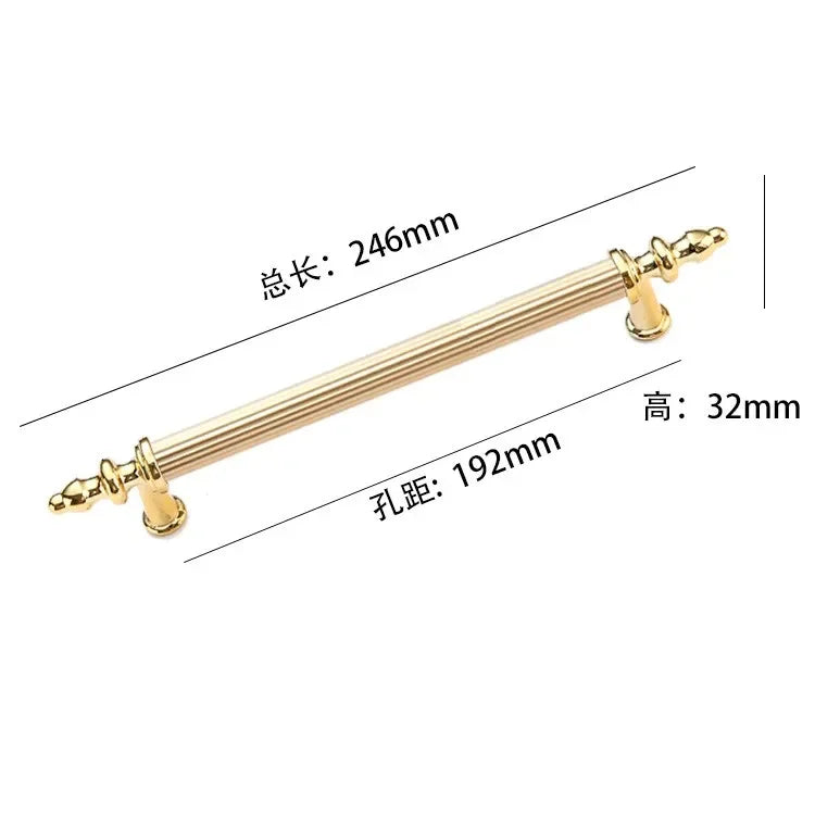 Modern Light Luxury European Wardrobe Cabinet Door Handle Drawer Shoe Cabinet Furniture Hardware Circular Tube Handle