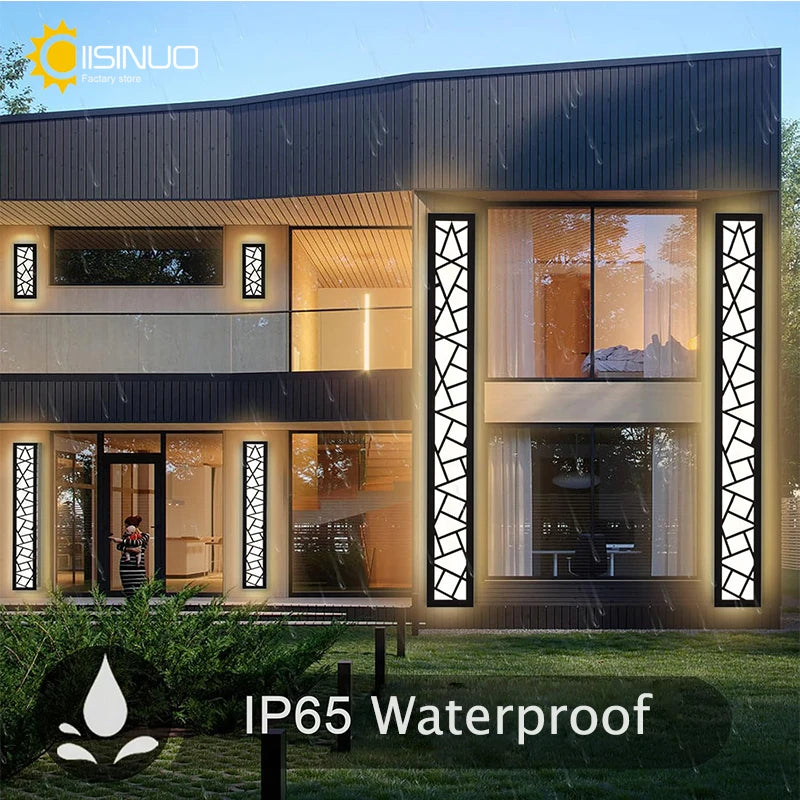 Waterproof outdoor wall lamp LED Tall Wall Lamp IP65 Aluminum Light Garden Villa porch Sconce Light 110V 220V Sconce Luminaire