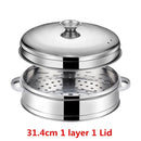 Stainless Steel Pot Drain Basket Kitchen Cooking Bamboo Steamer Cooker  Rice  Food Steaming Grid with Double Ear