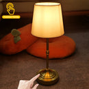 Dimmable Table Lamp Rechargeable Sleeping Light Touch Control Metal Bedside Lamp Vintage Atmosphere Light for Bedroom Study Room