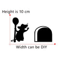 Ratatouille Rat Skirting Board Vinyl Wall Decal Sticker Home Decoration Mouse Hole  Mural Art Decals Wallpaper Removable Sticker