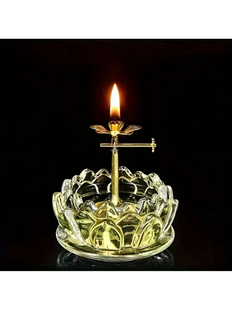 1pc Adjustable Metal Candle Holder Stand Mini Oil Lamp Candle Holder Accessories With Knob Control