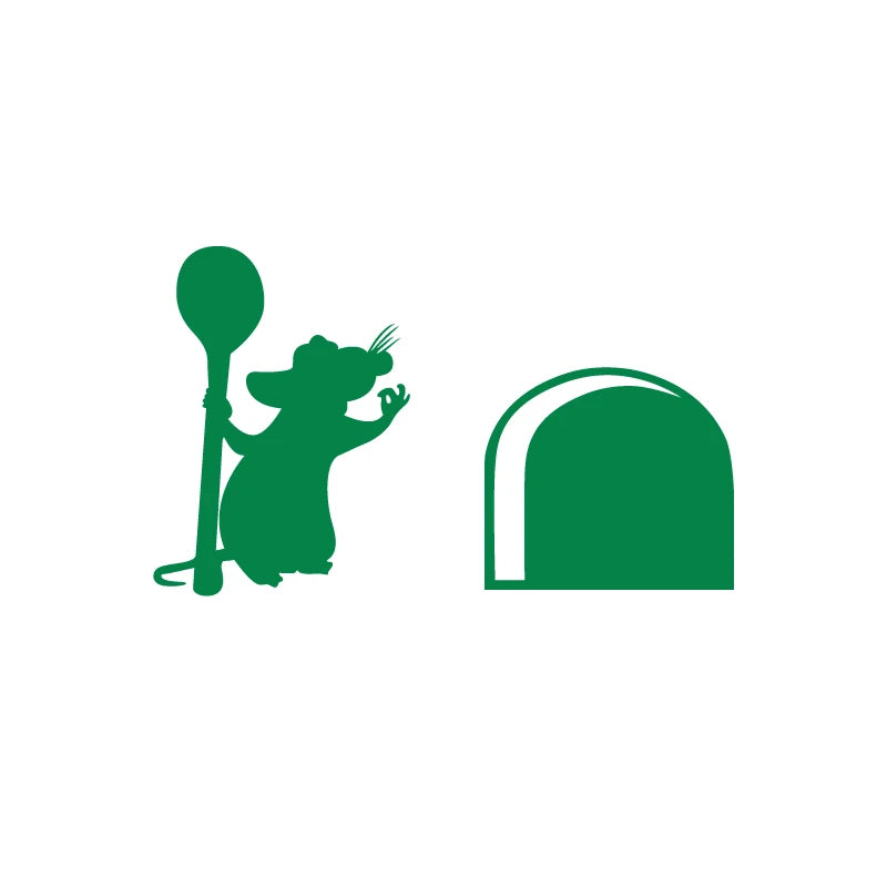 Ratatouille Rat Skirting Board Vinyl Wall Decal Sticker Home Decoration Mouse Hole  Mural Art Decals Wallpaper Removable Sticker