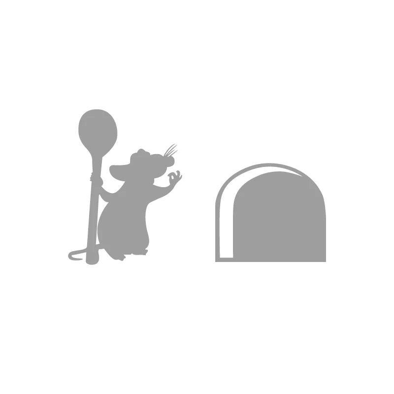 Ratatouille Rat Skirting Board Vinyl Wall Decal Sticker Home Decoration Mouse Hole  Mural Art Decals Wallpaper Removable Sticker